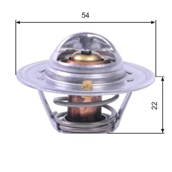 Thermostat d'eau GATES TH12888G1 pour FORD TRANSIT CONNECT 850 - 34cv