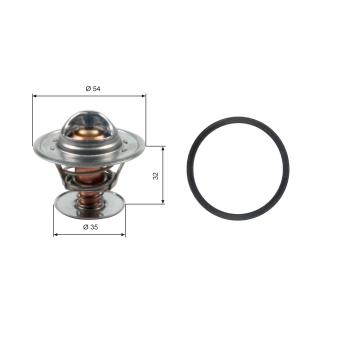 Thermostat d'eau GATES TH13684G1 pour FIAT DOBLO 5.3 HE - 295cv