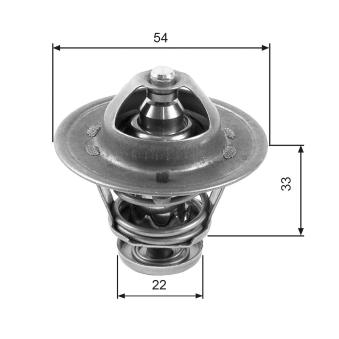 Thermostat d'eau GATES TH22285G1 pour OPEL CORSA 1.7 D - 60cv