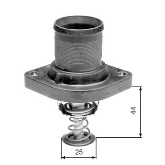 Thermostat d'eau GATES TH24989G1 pour AUDI Q2 2.0 16V - 140cv