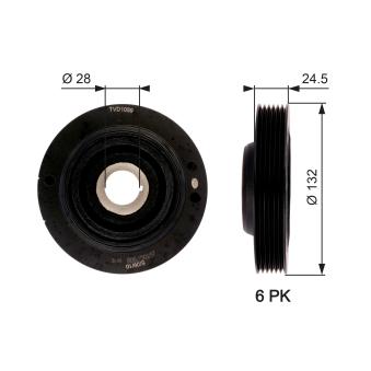 Poulie, vilebrequin GATES TVD1059