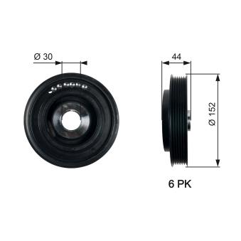 Poulie, vilebrequin GATES OEM 8200517324