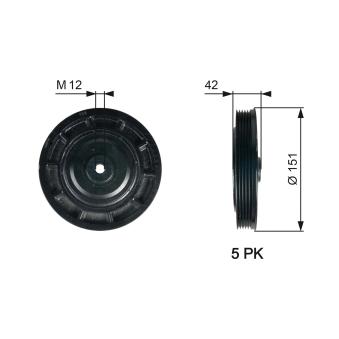 Poulie, vilebrequin GATES OEM 4413749