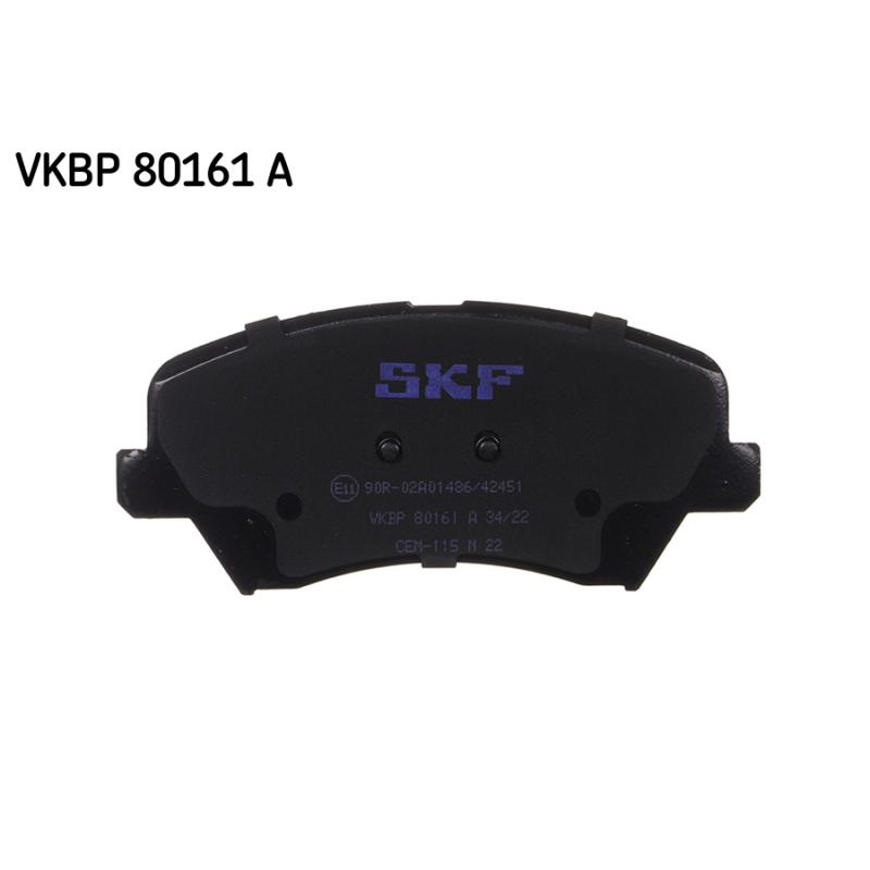 Jeu de 4 plaquettes de frein avant SKF VKBP 80161 A - Visuel 2