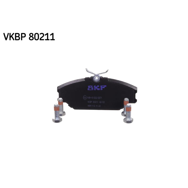 Jeu de 4 plaquettes de frein avant SKF VKBP 80211 - Visuel 1