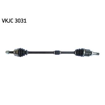 Arbre de transmission SKF VKJC 3031 pour OPEL CORSA 1.0 - 90cv