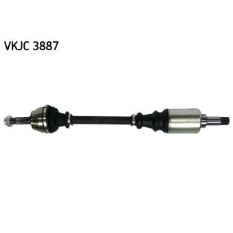 Arbre de transmission SKF VKJC 3887 pour CITROEN AX 1.5 D - 58cv