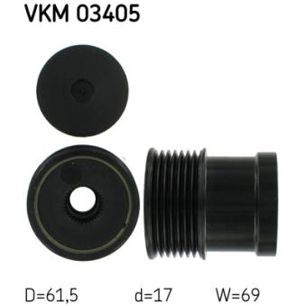 Poulie roue libre, alternateur SKF [VKM 03405]