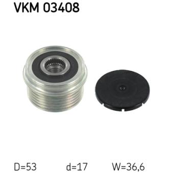 Poulie roue libre, alternateur SKF [VKM 03408]
