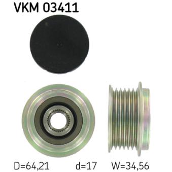 Poulie roue libre, alternateur SKF [VKM 03411]