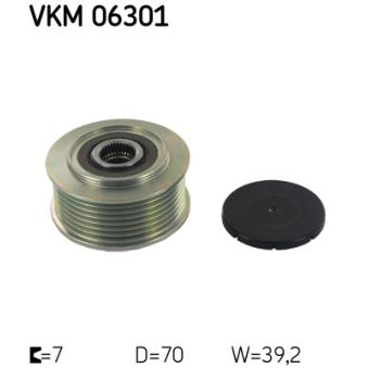 Poulie roue libre, alternateur SKF [VKM 06301]