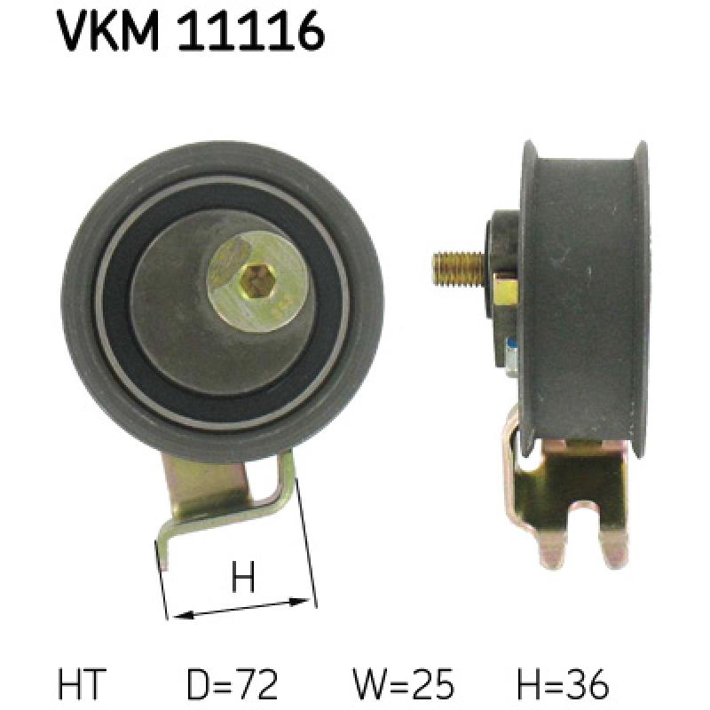 Poulie-tendeur, courroie crantée SKF VKM 11116 - Visuel 1