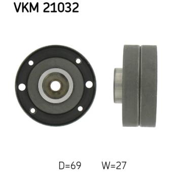 Poulie renvoi/transmission, courroie de distribution SKF VKM 21032 pour AUDI 100 2.3 E - 136cv