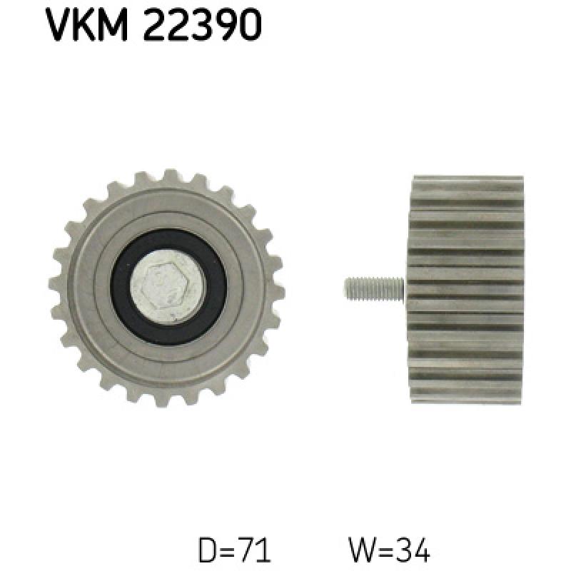 Poulie renvoi/transmission, courroie de distribution SKF VKM 22390 - Visuel 1