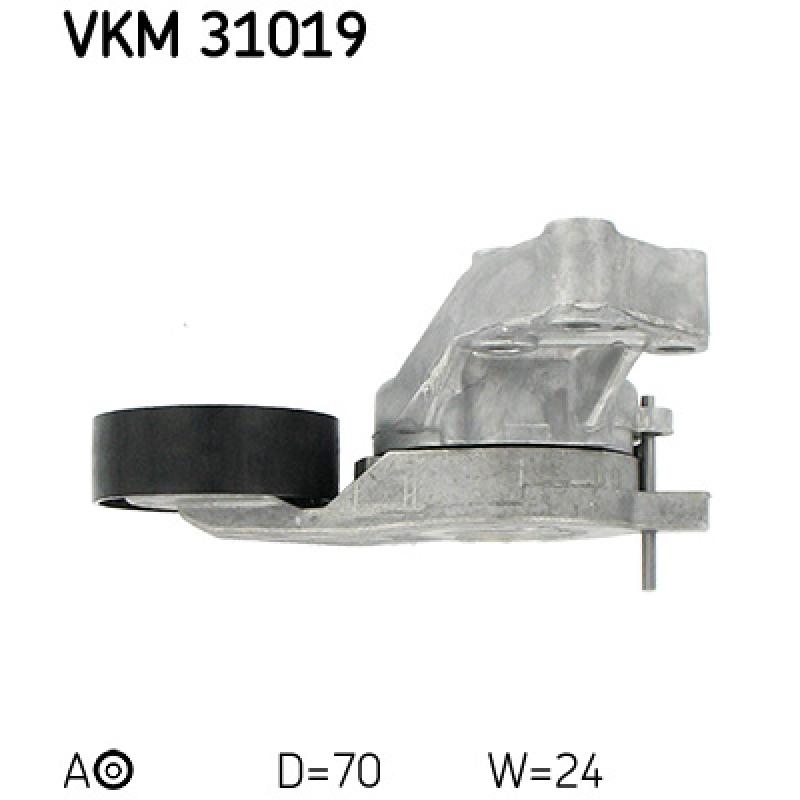 Poulie-tendeur, courroie trapézoïdale à nervures SKF VKM 31019 - Visuel 2