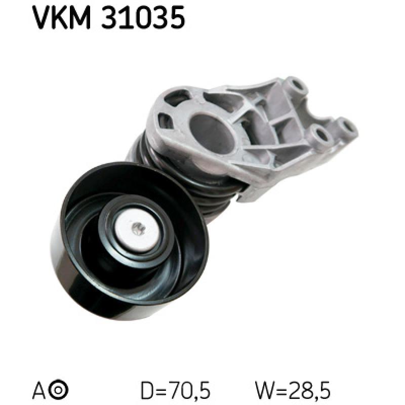 Poulie-tendeur, courroie trapézoïdale à nervures SKF VKM 31035 - Visuel 1