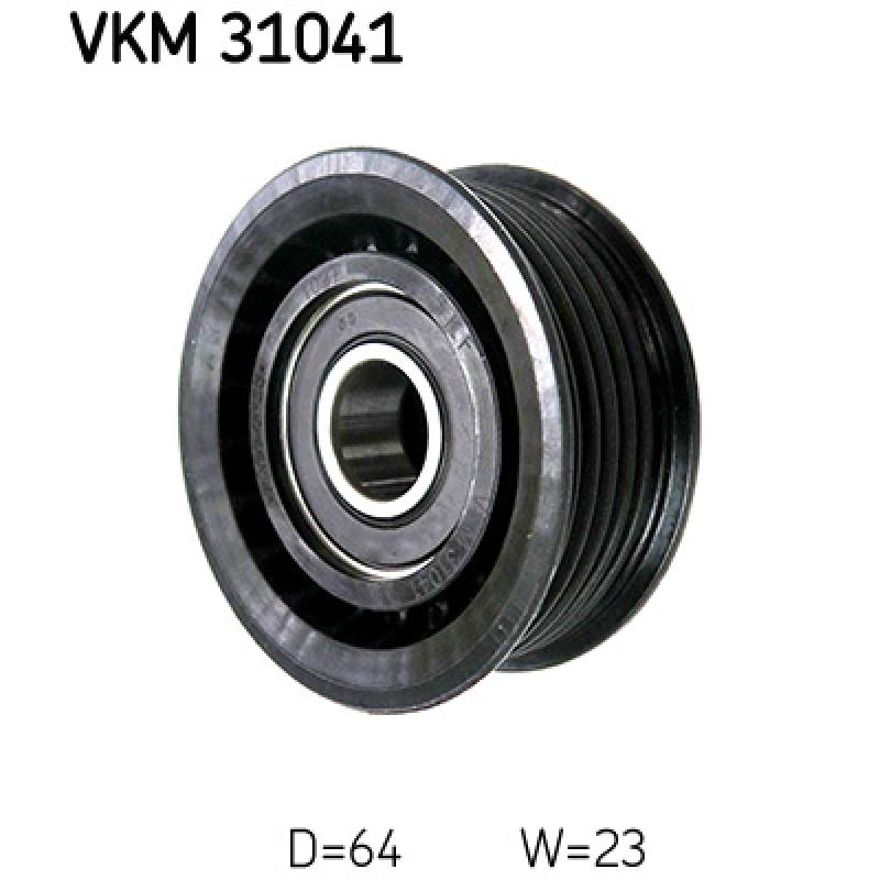 Poulie renvoi/transmission, courroie trapézoïdale à nervures SKF VKM 31041 - Visuel 1