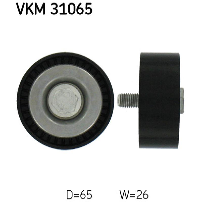 Poulie renvoi/transmission, courroie trapézoïdale à nervures SKF VKM 31065 - Visuel 1