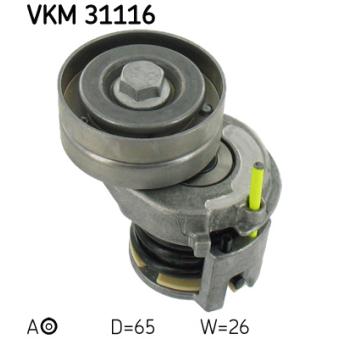 Poulie-tendeur, courroie trapézoïdale à nervures SKF [VKM 31116]