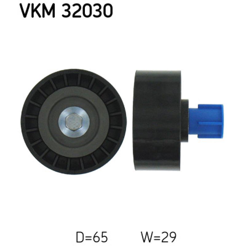 Poulie renvoi/transmission, courroie trapézoïdale à nervures SKF VKM 32030 - Visuel 1