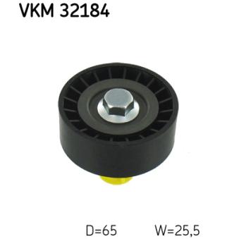 Poulie renvoi/transmission, courroie trapézoïdale à nervures SKF [VKM 32184]