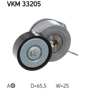 Poulie-tendeur, courroie trapézoïdale à nervures SKF VKM 33205 pour FORD MONDEO 2.0 TDCi - 130cv