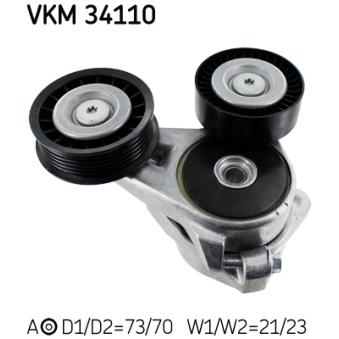 Poulie-tendeur, courroie trapézoïdale à nervures SKF OEM 1367254 Poulie-tendeur, courroie trapézoïdale à nervures SKF OEM 1367254