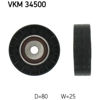 Poulie renvoi/transmission, courroie trapézoïdale à nervures SKF [VKM 34500]