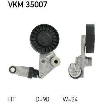 Poulie-tendeur, courroie trapézoïdale à nervures SKF VKM 35007 pour OPEL VECTRA 2.2 DTI 16V - 120cv