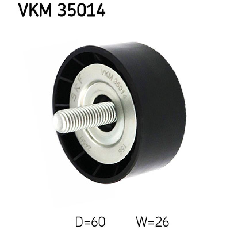 Poulie renvoi/transmission, courroie trapézoïdale à nervures SKF VKM 35014 - Visuel 1