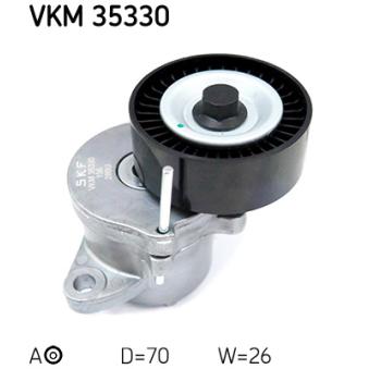 Poulie-tendeur, courroie trapézoïdale à nervures SKF VKM 35330 pour RENAULT THALIA 2.0 CDTI - 110cv