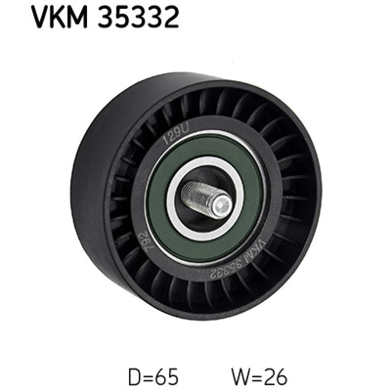 Poulie renvoi/transmission, courroie trapézoïdale à nervures SKF VKM 35332 - Visuel 1