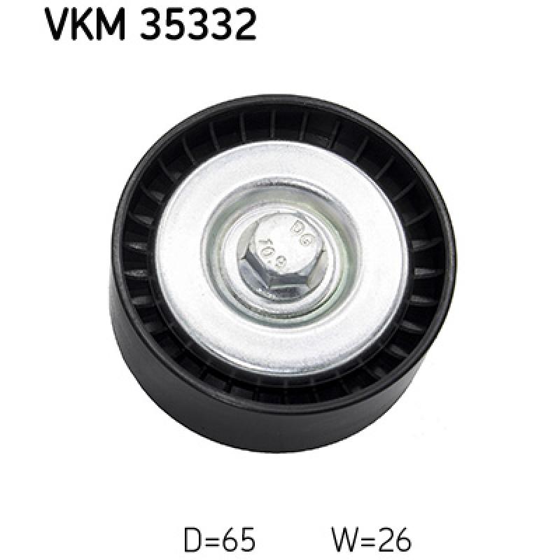 Poulie renvoi/transmission, courroie trapézoïdale à nervures SKF VKM 35332 - Visuel 2