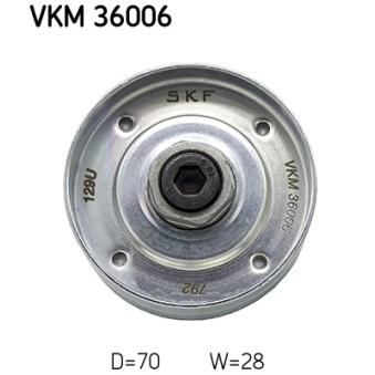 Poulie renvoi/transmission, courroie trapézoïdale à nervures SKF VKM 36006 pour RENAULT R19 1.7 - 90cv