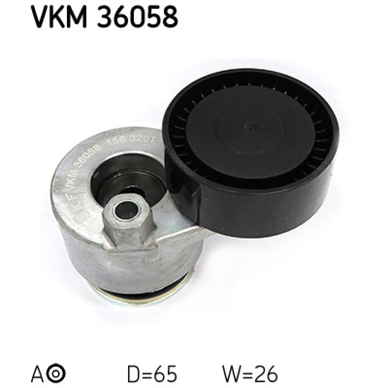 Poulie-tendeur, courroie trapézoïdale à nervures SKF VKM 36058 - Visuel 1