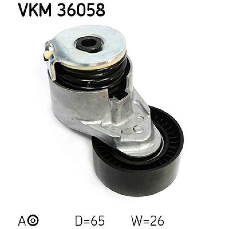 Poulie-tendeur, courroie trapézoïdale à nervures SKF VKM 36058 - Visuel 2