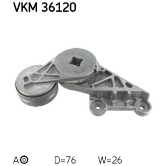 Poulie-tendeur, courroie trapézoïdale à nervures SKF VKM 36120 pour SUZUKI VITARA 2.0 - 180cv