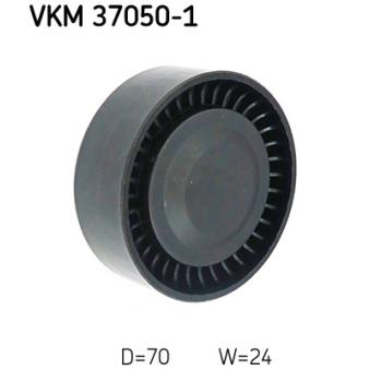 Poulie renvoi/transmission, courroie trapézoïdale à nervures SKF [VKM 37050-1]