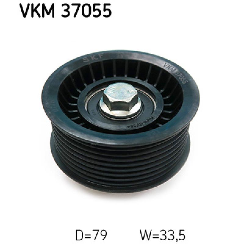 Poulie renvoi/transmission, courroie trapézoïdale à nervures SKF VKM 37055 - Visuel 1