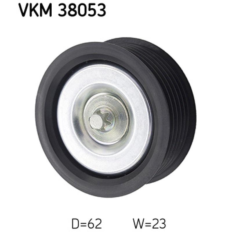 Poulie renvoi/transmission, courroie trapézoïdale à nervures SKF VKM 38053 - Visuel 2