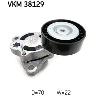 Poulie de tension, courroie trapézoïdale à nervures SKF VKM 38129 pour TOYOTA PROACE C 200 d - 160cv