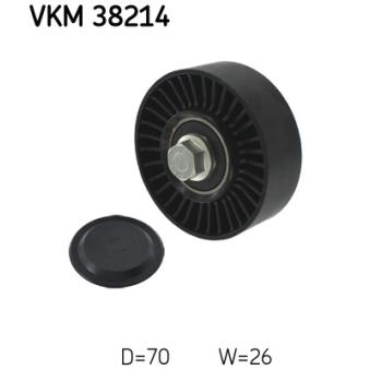 Poulie renvoi/transmission, courroie trapézoïdale à nervures SKF [VKM 38214]
