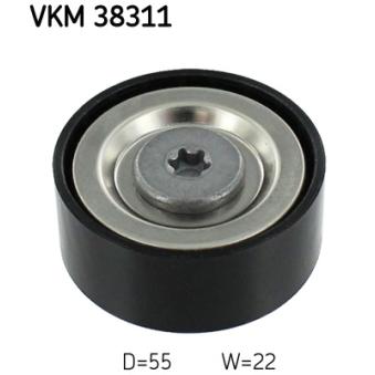 Poulie renvoi/transmission, courroie trapézoïdale à nervures SKF VKM 38311 pour MINI MINI PACEMAN Cooper D ALL4 - 112ch