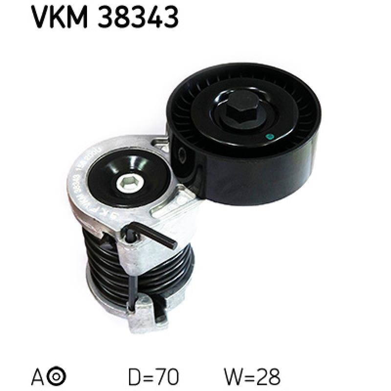 Poulie-tendeur, courroie trapézoïdale à nervures SKF VKM 38343 - Visuel 1