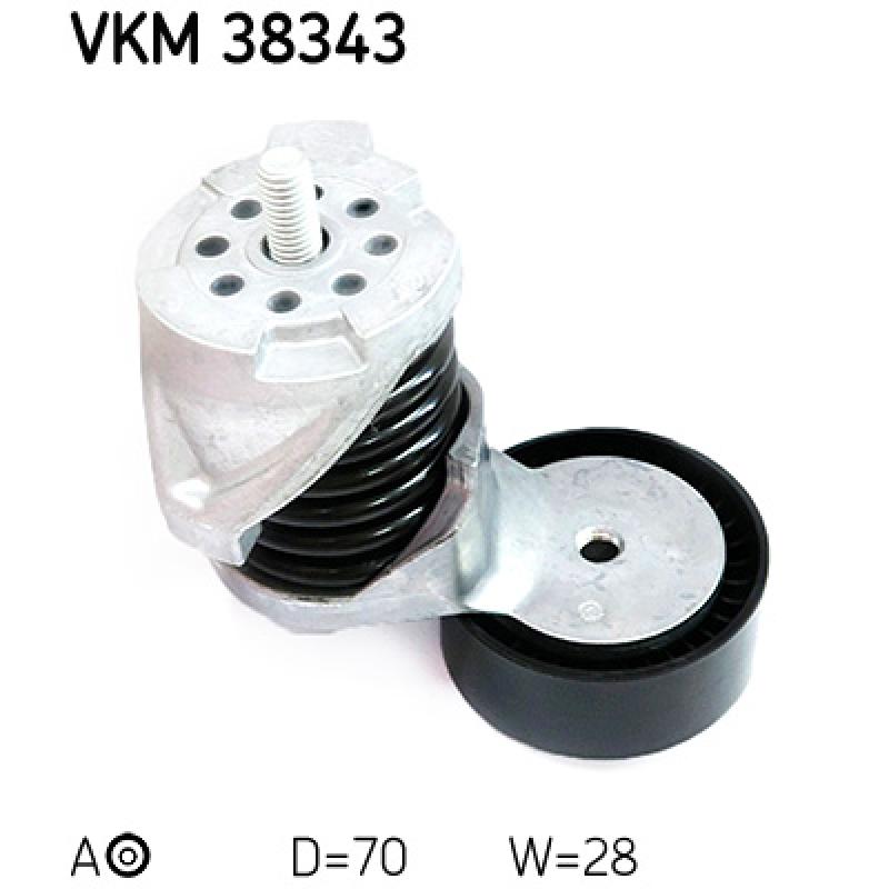 Poulie-tendeur, courroie trapézoïdale à nervures SKF VKM 38343 - Visuel 2