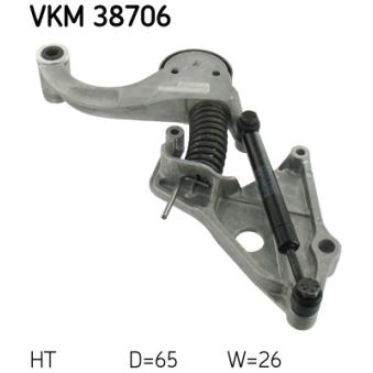 Poulie-tendeur, courroie trapézoïdale à nervures SKF VKM 38706 pour BMW Série 3 Cooper S - 163cv