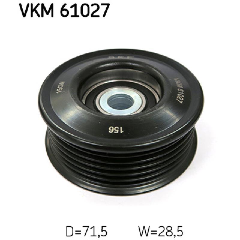 Poulie renvoi/transmission, courroie trapézoïdale à nervures SKF VKM 61027 - Visuel 1