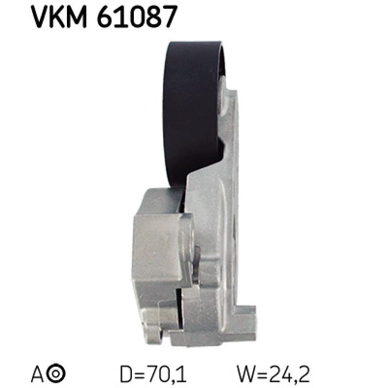Poulie-tendeur, courroie trapézoïdale à nervures SKF VKM 61087 - Visuel 2