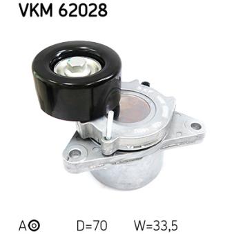 Poulie-tendeur, courroie trapézoïdale à nervures SKF VKM 62028 pour NISSAN NAVARA 2.5 dCi 4WD - 144cv