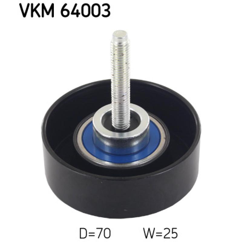 Poulie renvoi/transmission, courroie trapézoïdale à nervures SKF VKM 64003 - Visuel 1